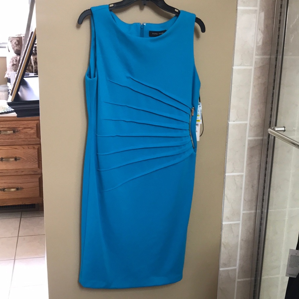 NWT Ivanka Trump sheath dress teal blue